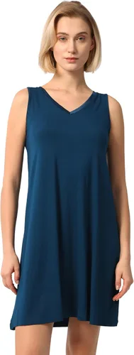Vista 18 de GYS Cooling Bamboo Viscose Sleeveless Nightgowns for Women Aguamarina