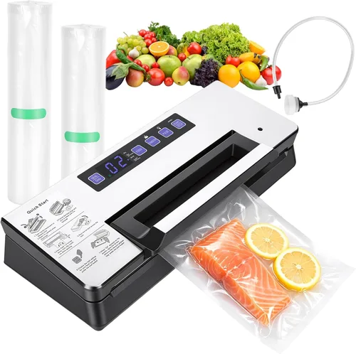 Vista 4 de Vacuum Sealer Machine, 100kPa Dry/Moist Food Sealer With Cutter