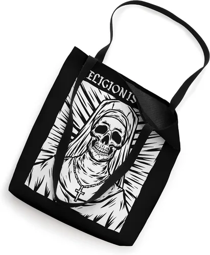 Vista 2 de Religion Is Poison Satanic Goth Ocult Grunge Baphomet Bolsa de mano