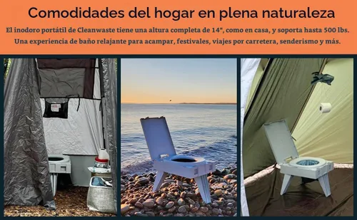 Vista 4 de Cleanwaste Go Anywhere Inodoro portátil