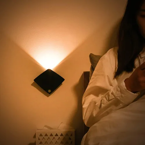 Vista 9 de Luz de pared con sensor LED, lámpara de pared LED recargable inalámbrica con detector de movimiento, luces de gabinete, lámparas de noche