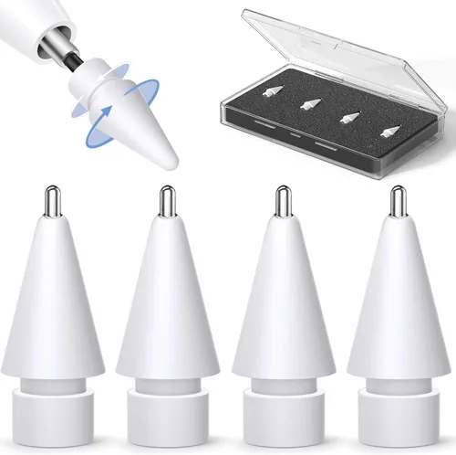 Vista 11 de Inesore Paquete de 8 accesorios de repuesto para puntas de lápiz Apple, compatible con Apple Pencil Pro/2ª generación/1ª generación/USB C, punta