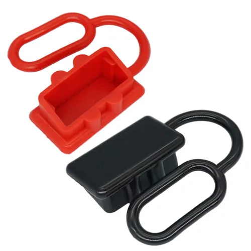 Vista 2 de Paquete de 2 cubiertas de conector de alimentación de 50 amperios, batería de cubierta suave, conector rápido de 50 A, cubierta antipolvo