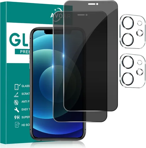 Vista 49 de Paquete de 2 protectores de pantalla de privacidad para iPhone 11/iPhone XR, pantalla de privacidad iPhone 11 de 6.1 pulgadas, película de vidrio