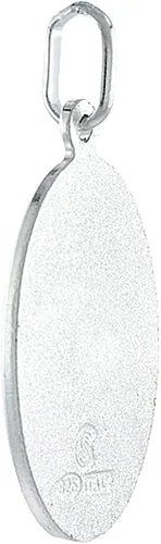 Vista 4 de Collar con medalla de San Francisco de plata de ley de 0906in ovalado sin níquel Italia Plata esterlina Sin gemas