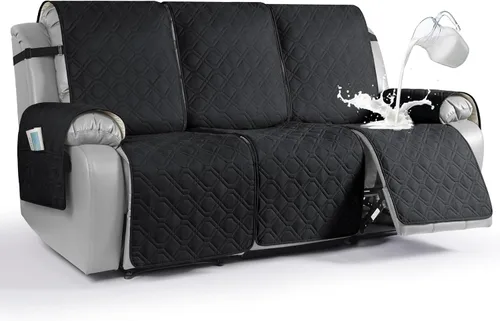Vista 22 de VANSOFY Funda impermeable para sofá reclinable, lavable, funda para sofá reclinable de 1 pieza, protector de muebles con correas elásticas, bolsillo