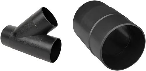 Vista 8 de POWERTEC 70106 - Conector de manguera de recolección de polvo de ajuste en Y, negro y 70149-P2 4 pulgadas con control de polvo flexible