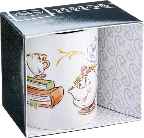 Vista 3 de Pyramid International AFMG24629 - Taza oficial de cerámica para café y té en caja, diseño de La Bella y la Bestia (Chip Enchanted)