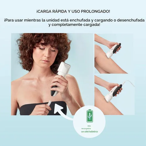 Vista 5 de Conair GIRLBOMB - Afeitadora para mujer y amortiguador corporal, húmedo/seco, recargable de iones de litio