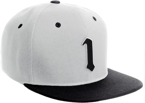 Vista 352 de Daxton Gorra clásica con visera de billete plano con letras del alfabeto inglés antiguo de la A a la Z