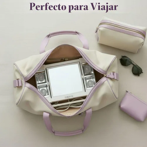 Vista 6 de JERDON Espejo de maquillaje iluminado con aumento 3X - Blanco - J1010