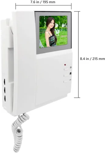 Vista 3 de Sistema de videoportero, monitor LCD transparente de 4.3 pulgadas, kit de timbre de video portero con cable, visión nocturna por infrarrojos, cámara