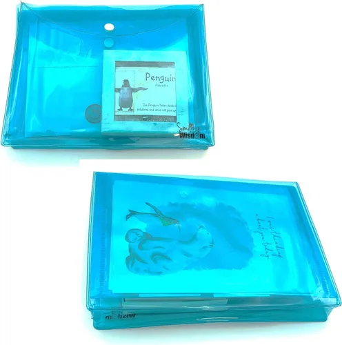 Vista 8 de Smiling Wisdom - Ojo de gato de cuarzo pingüino - Tarjeta de felicitación de amistad con pensamientos en ti - Juego de regalo de collar y aretes