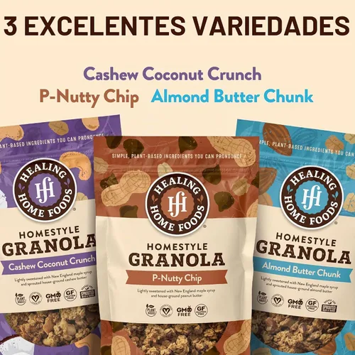 Vista 7 de Granola de trozos de mantequilla de almendras con azúcar reducida