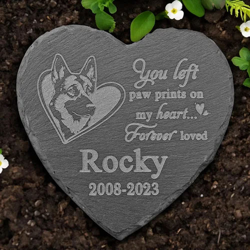 Vista 5 de Piedra conmemorativa de Golden Retriever, estatua de Golden Retriever, placa conmemorativa de Golden Retriever, regalos conmemorativos de Golden