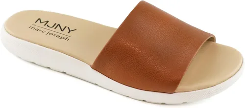 Vista 22 de Marc Joseph New York Sandalias planas de cuero genuino para mujer, puntera abierta, sin espalda, cómodas, ligeras, suela de EVA, a la moda, sin
