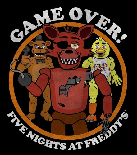 Vista 2 de Five Nights at Freddy's Foxy Game Over Camiseta negra para niño
