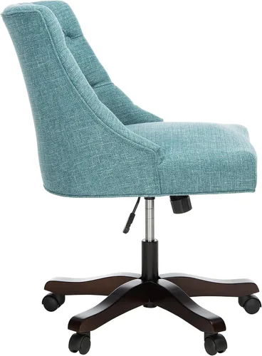 Vista 12 de Safavieh Mercer Collection Soho - Silla de escritorio giratoria de lino color crema claro
