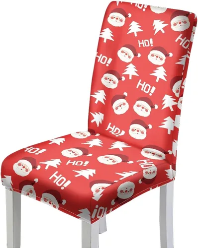 Vista 15 de HUGS IDEA Fundas para sillas de comedor de Navidad, bastón de caramelo, elásticas, fundas para sillas Parsons para comedor, lavables, fundas