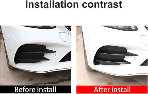 Vista 2 de YIWANG Tiras de luces antiniebla delanteras de coche ABS cromadas, 4 unidades, para Mercedes Benz Clase C W205 S205 C180 C260 C300 2019 2020