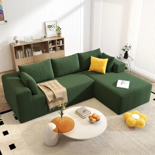 Vista 7 de Sofás deshuesados de 135 pulgadas para sala de estar, sofá nube en forma de L con diván de gran tamaño, sofá modular modular con asiento profundo