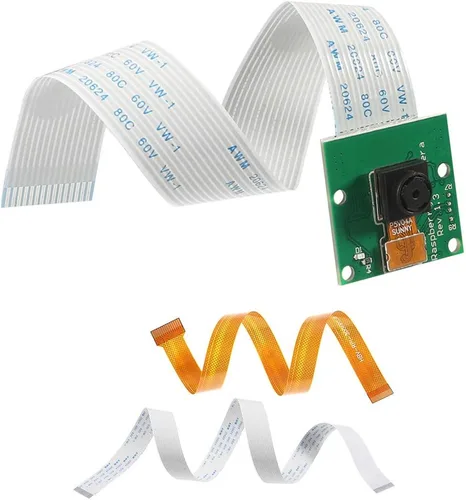 Vista 8 de Aokin para módulo de cámara Raspberry Pi, 2 unids 5MP 1080P con sensor OV5647 módulo de cámara de video para Raspberry Pi A/B/B+/2/3/3B+/4 con cable