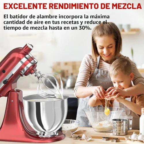 Vista 7 de K45WW - Accesorio de acero inoxidable de 6 alambres para batidora KitchenAid con cabezal inclinable, cuenco de 4.5 a 5 cuartos de galón, repuesto