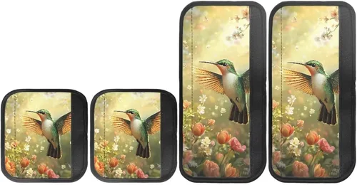 Vista 23 de Juego de 4 fundas para manijas de microondas con diseño de rayas de vaca tribal, azteca, decoración de cocina, antideslizantes, a prueba