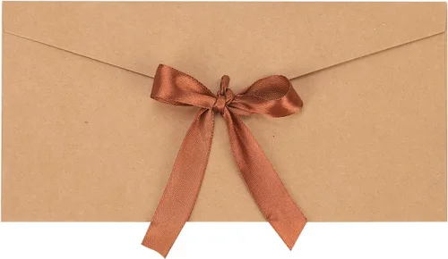Vista 11 de 10 sobres con nudo, 5 perlas de color para tarjeta de regalo de negocios, boda, fiesta, invitación, 8.6 x 4.2 pulgadas, sobre de tarjeta de regalo