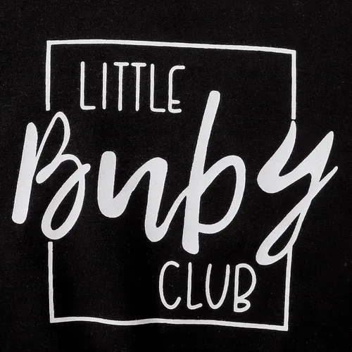 Vista 5 de Conjunto de 2 piezas de 2 piezas con estampado de letras para bebés y niños