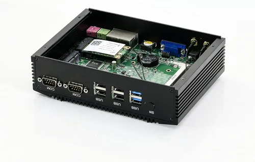Vista 3 de KINGDEL Mini PC Intel Pentium N3520/Celeron N2920 4 núcleos 4 GB DDR3 RAM 64 GB SSD Windows 11 Pro sin ventilador industria empresarial computadora