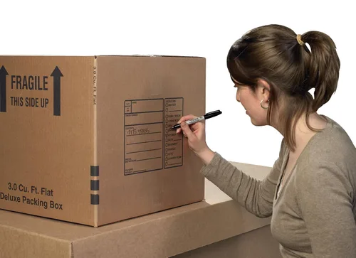 Vista 6 de Box USA Paquete de 15 cajas de cartón corrugado de lujo, 18 pulgadas de largo x 18 pulgadas de ancho x 24 pulgadas de alto, kraft, envío, embalaje
