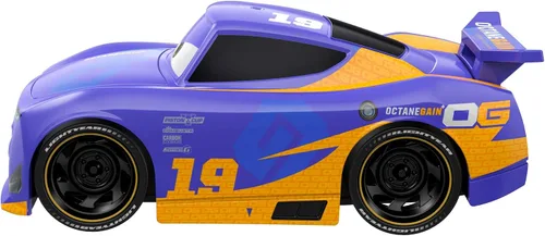 Vista 2 de Disney Cars Toys Turbo Racers surtido, vehículos de personajes de películas, alerón de bomba y carreras, sin baterías para jugar sin fin, a partir