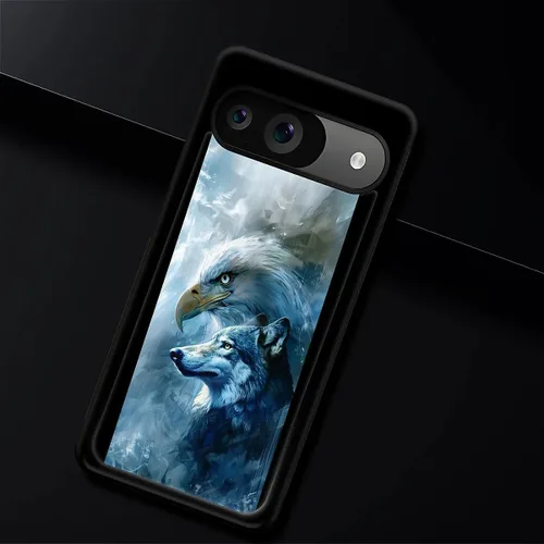 Vista 1391 de Compatible con Google Pixel 4A 5G Mobile Case Creative Acrylic Panel trasero Silicona Protección Grip especialmente diseñado para Google Pixel 4A 5G