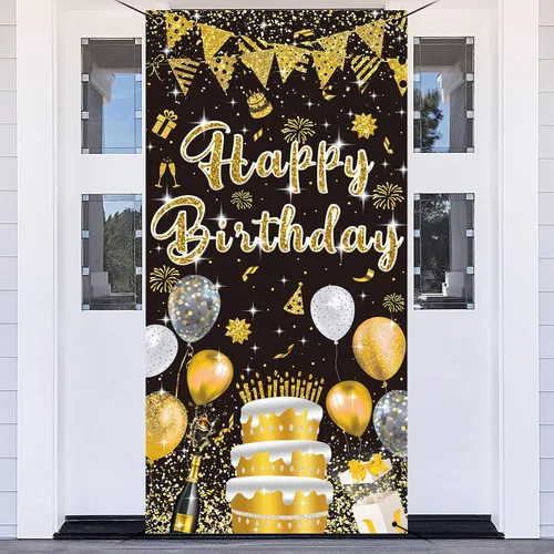 Vista 6 de GYA Cartel colorido de la puerta de la fiesta de cumpleaños de los niños recién nacidos, baby shower, globos de fondo de la barra de caramelo