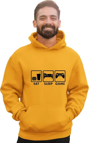 Vista 28 de Go All Out Eat Sleep Game - Sudadera con capucha para hombre y mujer Verde Irlandés