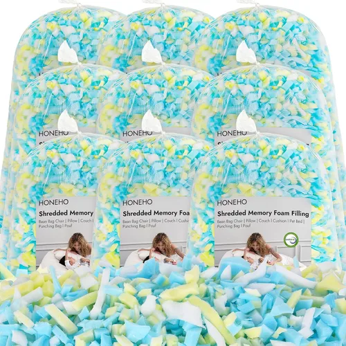 Vista 17 de Relleno de Espuma Viscoelástica con Gel Triturado de 1.13 kg, Relleno Cómodo y Suave para Silla de Puf, Relleno de Espuma Viscoelástica
