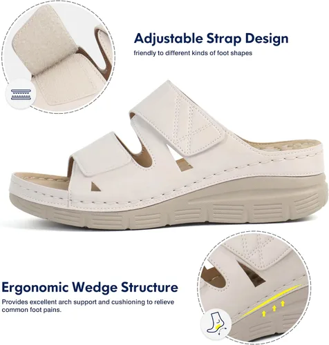 Vista 4 de Ortho+rest Sandalias ortopédicas para caminar con soporte de arco para mujer