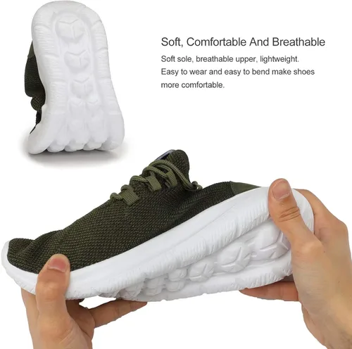 Vista 7 de KEEZMZ - Zapatos deportivos modernos y transpirables para hombres, zapatos ligeros para correr de malla, con una suela suave, estilo casual