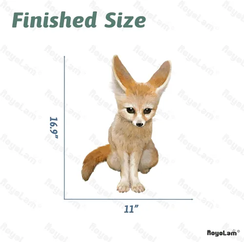 Vista 5 de Fennec - Calcomanía de pared de zorro del desierto para guardería, diseño de animales de zorro del desierto, extraíble, impermeable, para decoración