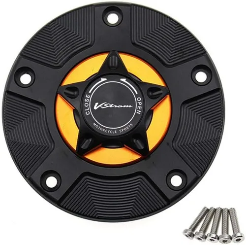 Vista 13 de TEMKIN W Gas Fuel Tank Cap for Suzuki DL 650 V-Strom 2012-2016 Motorcycle CNC Quick Release Cover Y (Color : Black)