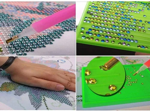 Vista 2 de Yoimiya Klee D623 Kits de pintura de diamante para adultos y niños, Genshin Impact 5D, regalo de bricolaje de 15.7 x 11.8 pulgadas, juego