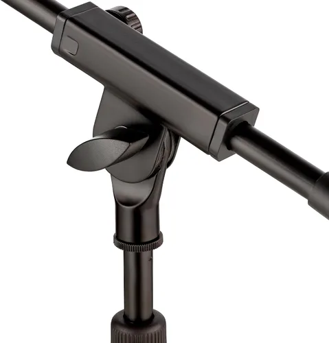 Vista 3 de Soporte de micrófono Boom para escritorio, soporte de micrófono de escritorio ajustable, base pesada con embrague giratorio, brazo de pluma, clip