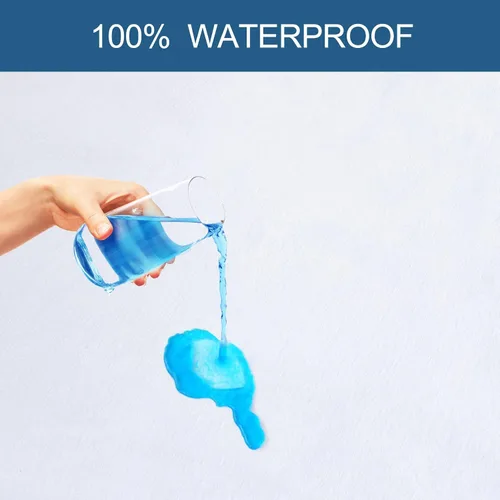 Vista 2 de SPRINGSPIRIT Protector de colchón individual impermeable, funda de colchón individual ajustable hasta 14 pulgadas de profundidad, sábana bajera