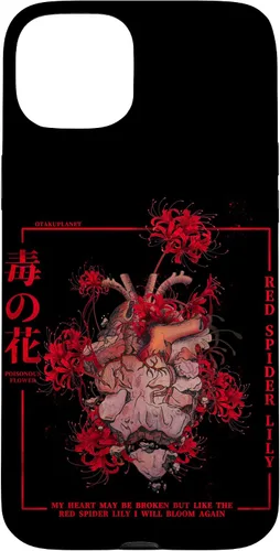 Vista 9 de Carcasa estética para iPhone 17, diseño de lirio de araña roja o Higanbana en Japón