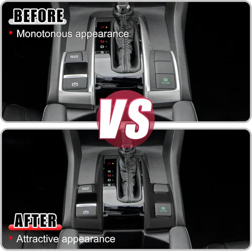 Vista 10 de X AUTOHAUX - Adhesivos para panel de cambios para Honda Civic 16-21 pares