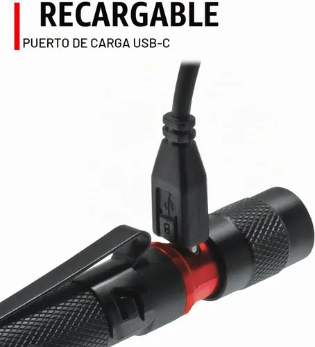Vista 4 de COAST HP3R - Linterna LED recargable de 500 lúmenes con enfoque giratorio, color negro