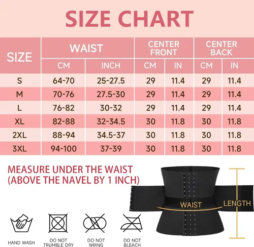 Vista 6 de VUNMUN - Corsé de entrenamiento de cintura para mujer, faja ajustable para entrenamiento de reloj de arena, moldeador de cuerpo, Negro