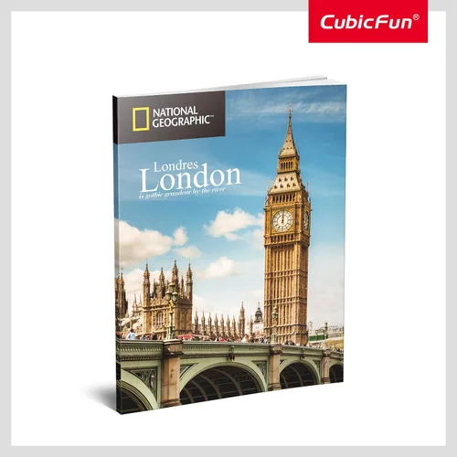 Vista 3 de Cubicfun National Geographic 3D London Puzzles Britain Architecture Model Kits de juguetes para adultos y niños, The Big Ben, con un folleto, Ds0992H