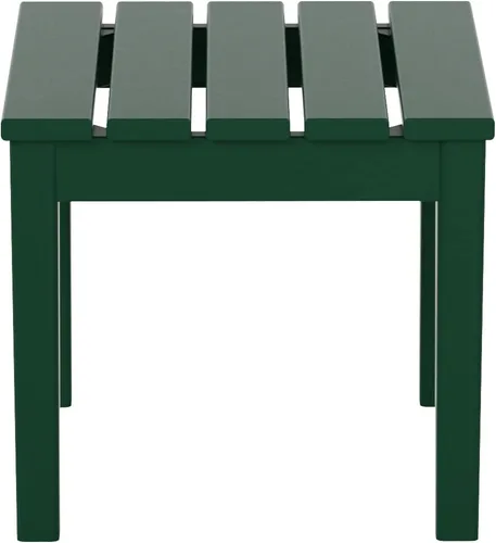 Vista 4 de WestinTrends Ashore - Mesa auxiliar Adirondack moderna para patio al aire libre, color verde oscuro